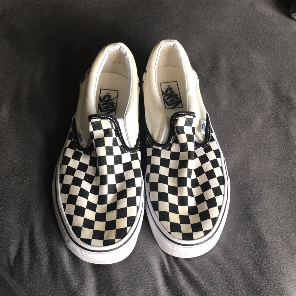 Slip on checkered vans